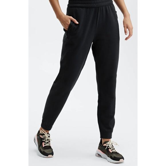 Fabletics Eco Conscious Slim Sweatpants Black Womens Size XL New Pull On - Picture 1 of 8